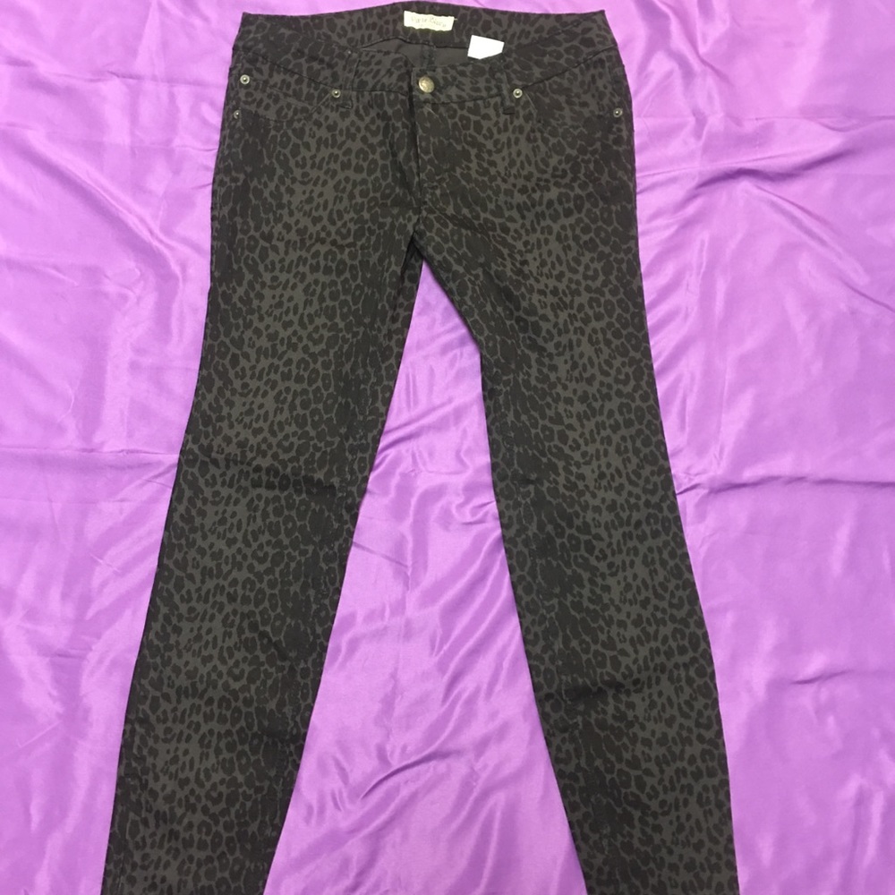 Paris Blues leopard skinny jeans